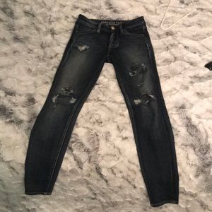 Dark blue American Eagle ripped jeans